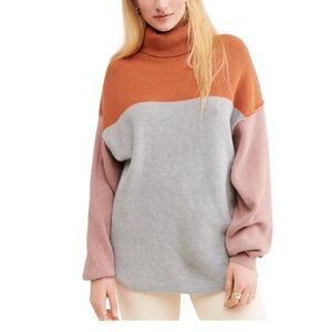 Free People Color-Blocked Knit Tunic